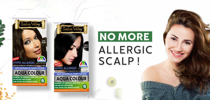 No more allergic scalp! aqua color