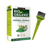 Bio Organic 100% Herbal Henna Powder with Brush for Hair