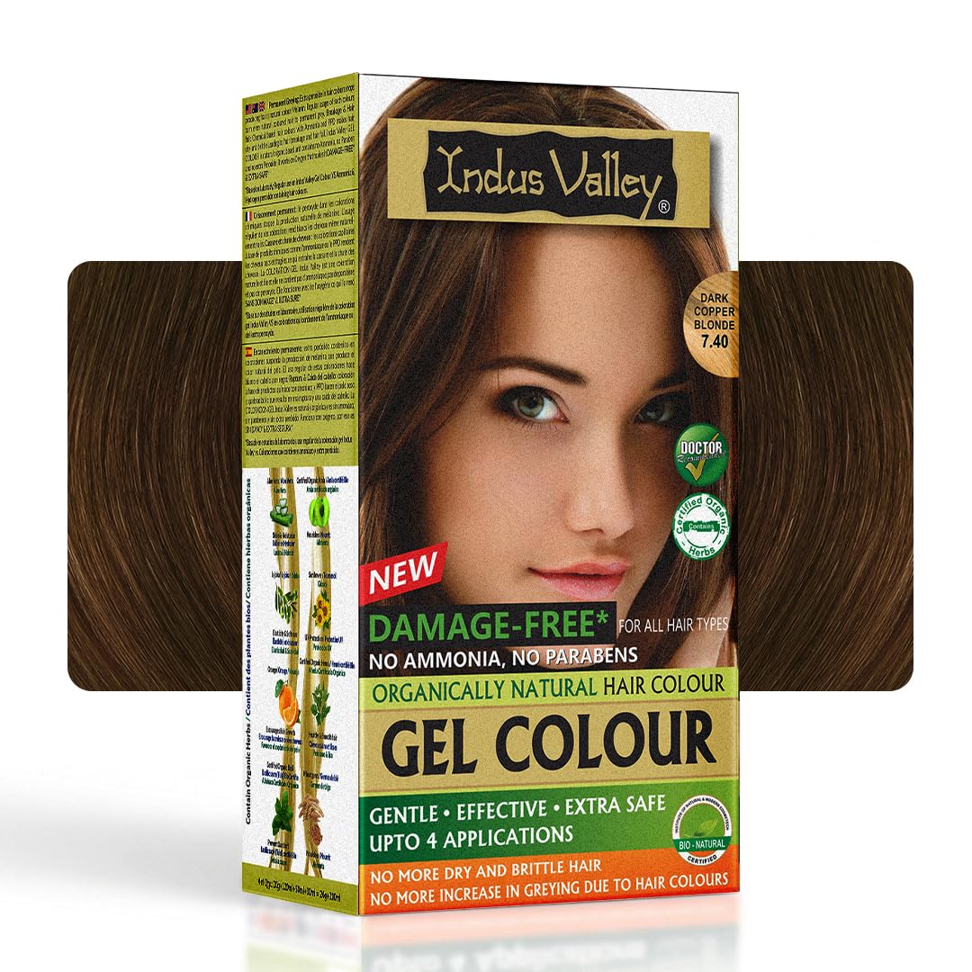 Damage Free Dark Copper Blonde 7.4 Gel Hair Color