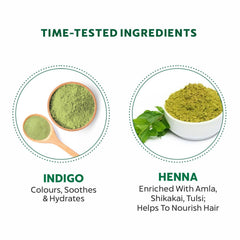 100% Pure Indigo Powder & Herbal Henna Powder Hair Color Combo Kit