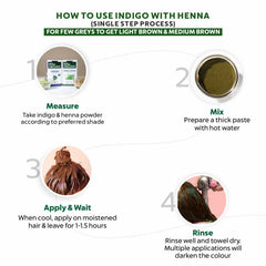 Bio Organic Indigo Powder with Brush for Hair