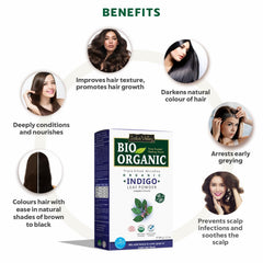 Bio Organic Indigo Powder with Brush for Hair