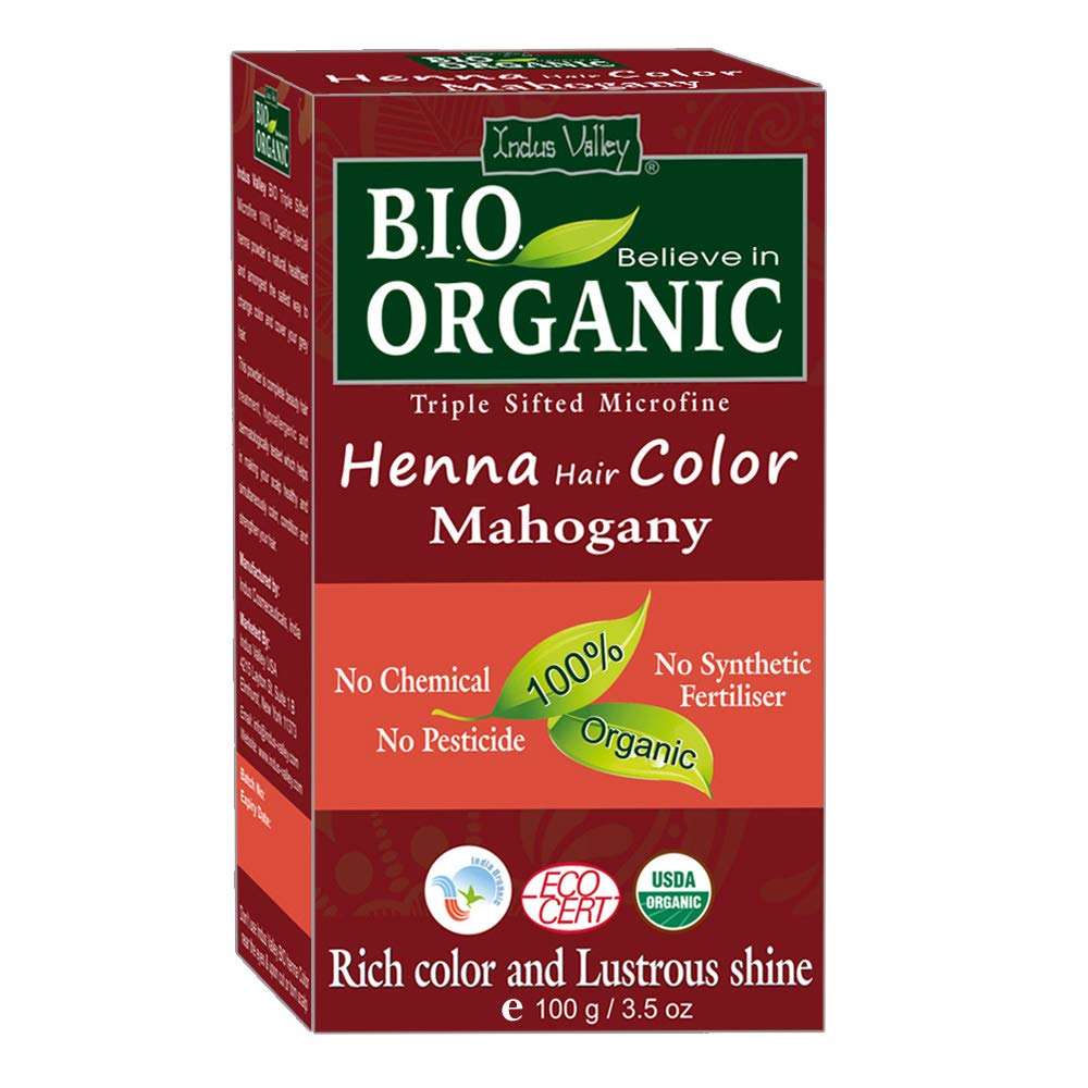 Bio Organic Mahogany Henna Hair Color