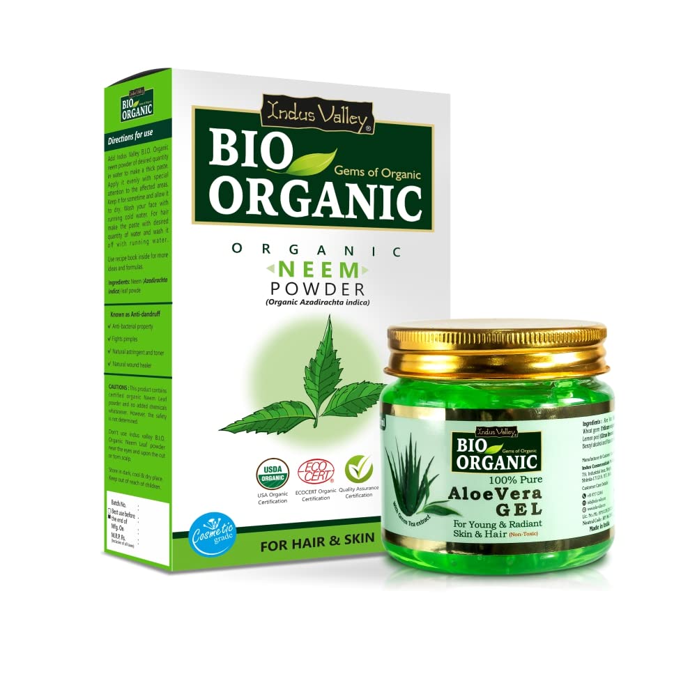 Aloe Vera Gel and Neem Powder Combo