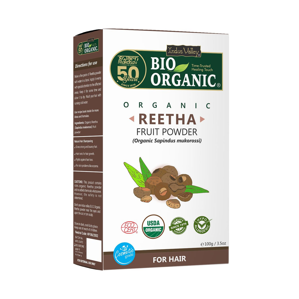 100% Organic Reetha Powder - 100gm