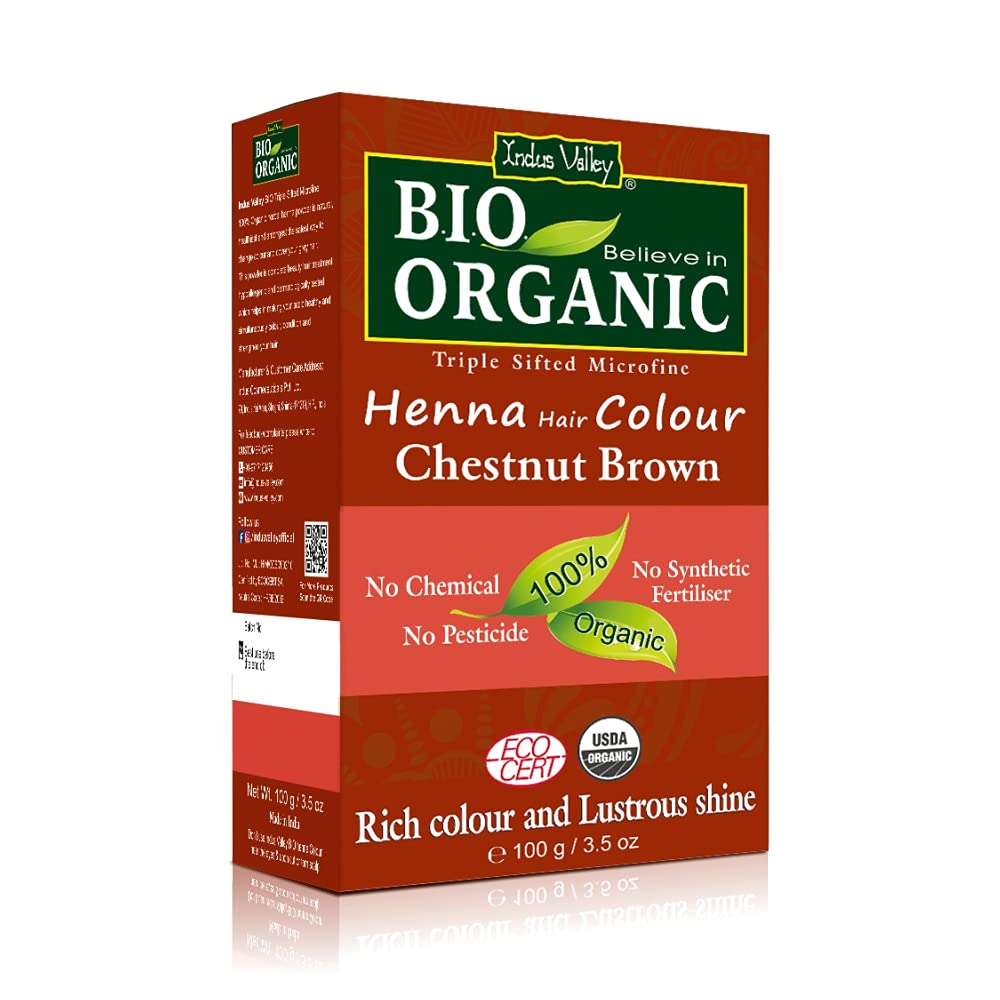 Bio Organic Chestnut Brown Henna Hair Color