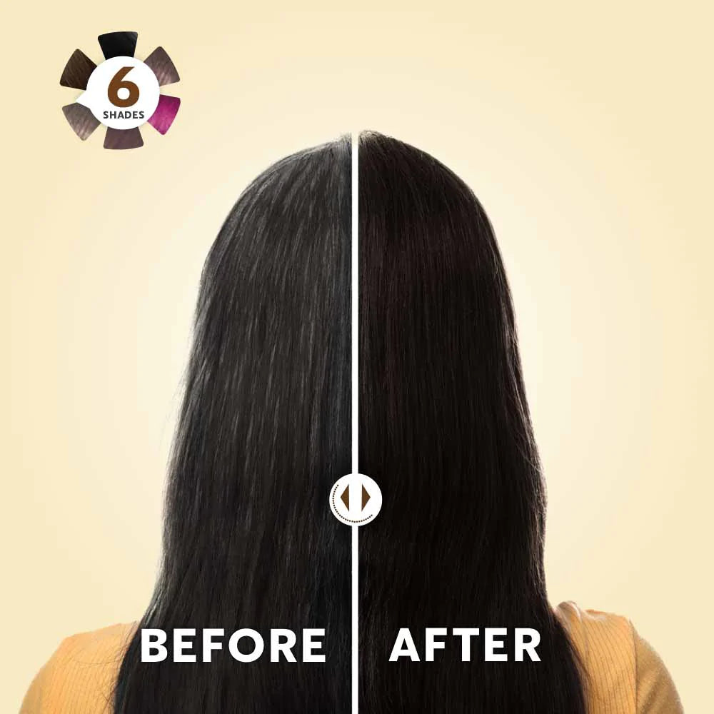 Damage Free Dark Brown 3.00 Gel Hair Color - before and after